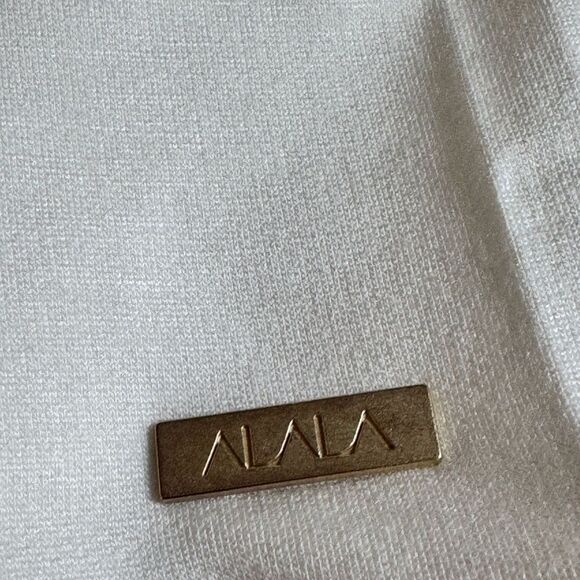 Alala Fleece Pullover Sweatshirt Womens Size Large Bone Funnel Neck pullover - Picture 8 of 15